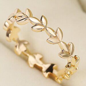 😍Dainty Yellow Gold Plated Simple Dainty Beautiful Ring for Women/Girl, K947